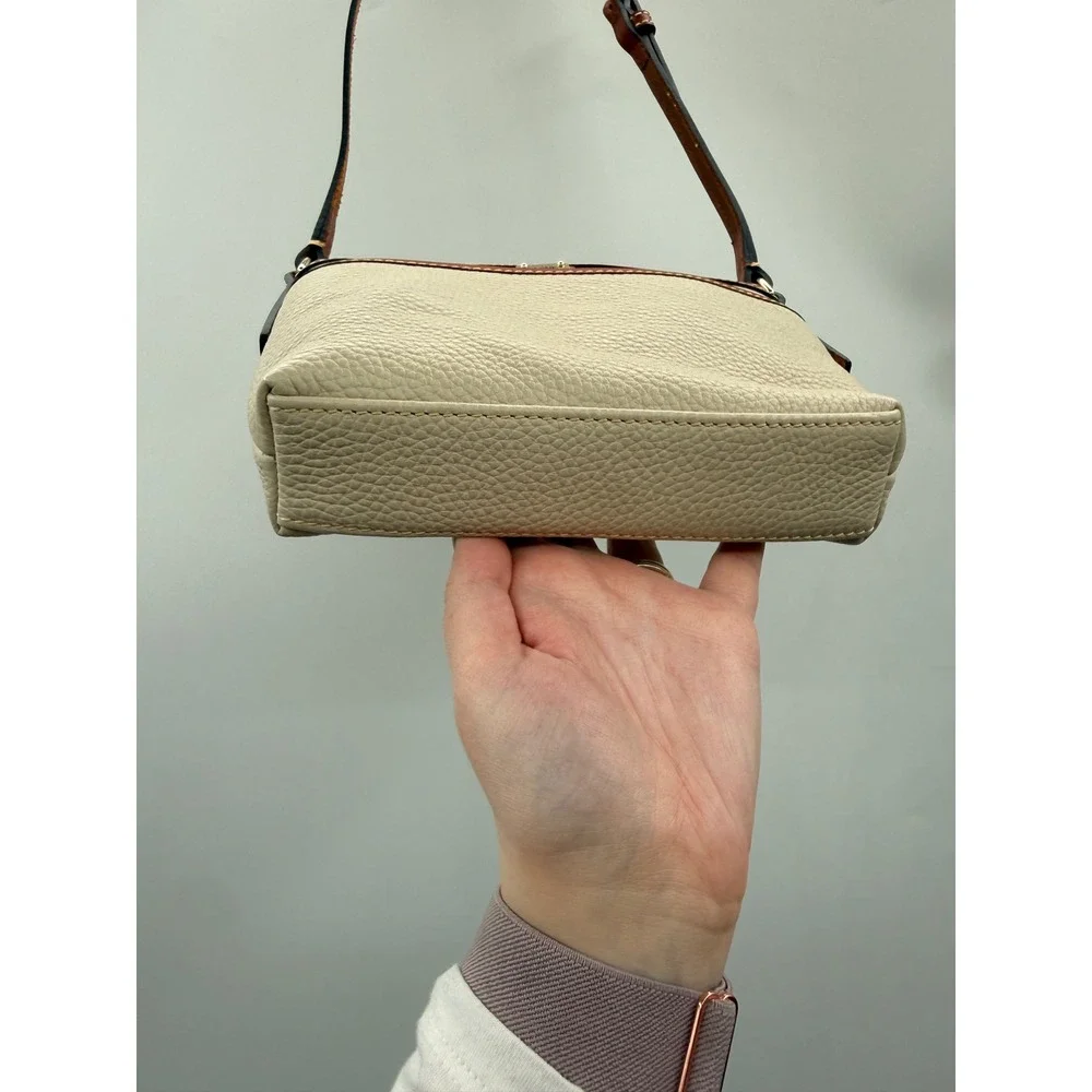 Dooney‎ & Bourke Pebble Grain Crossbody Bone Leather Domed Bag Adjustable Strap